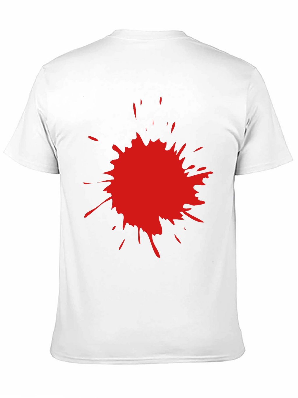 Black T-Shirt with Red Splatter Graphic