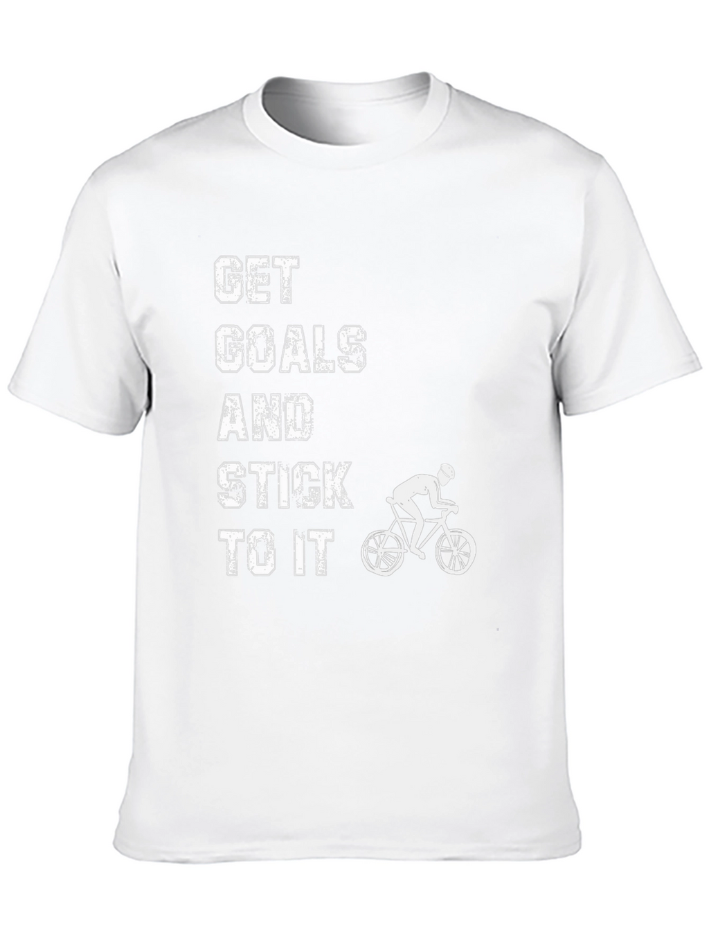 Motivational Cycling T-Shirt: Get Goals and Stick To It