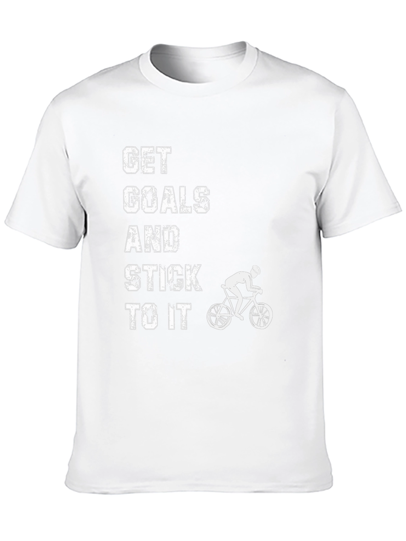 Motivational Cycling T-Shirt: Get Goals and Stick To It