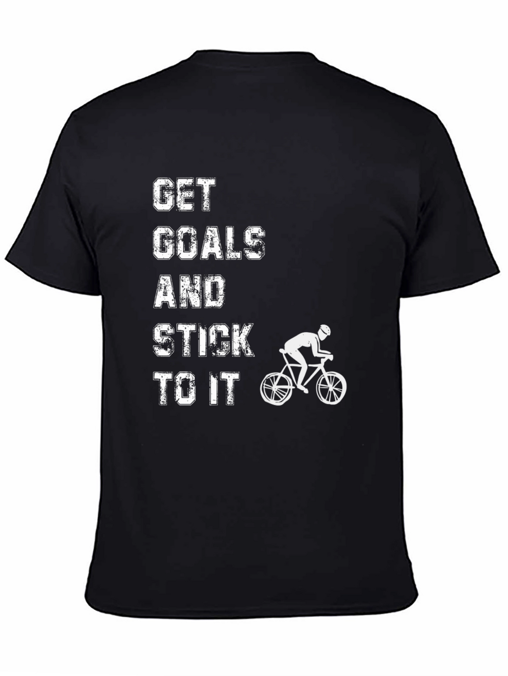 Motivational Cycling T-Shirt: Get Goals and Stick To It