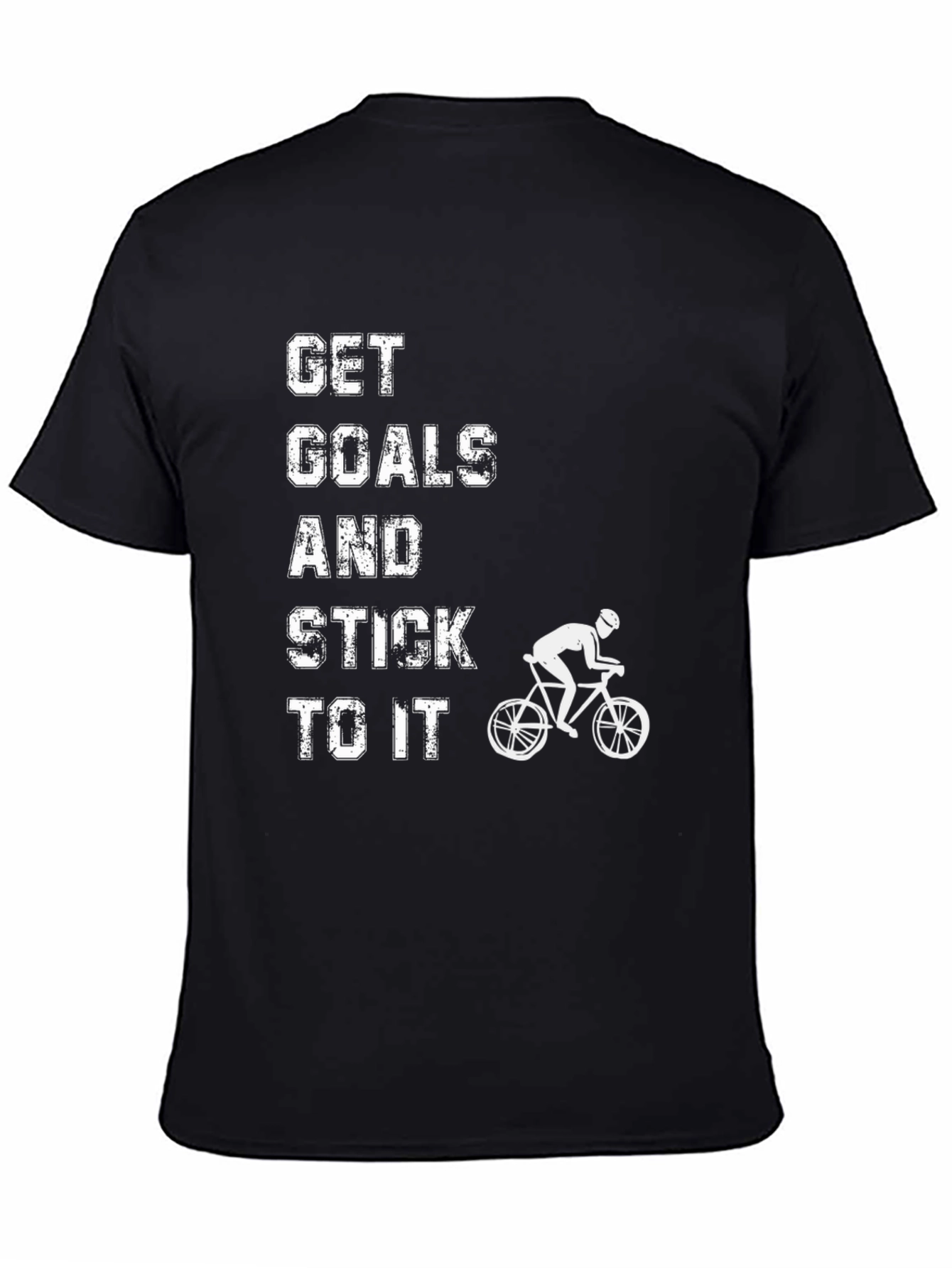 Motivational Cycling T-Shirt: Get Goals and Stick To It