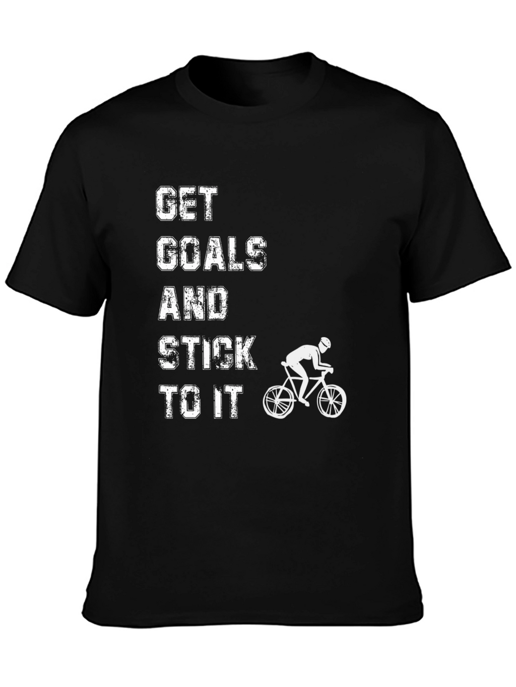 Motivational Cycling T-Shirt: Get Goals and Stick To It