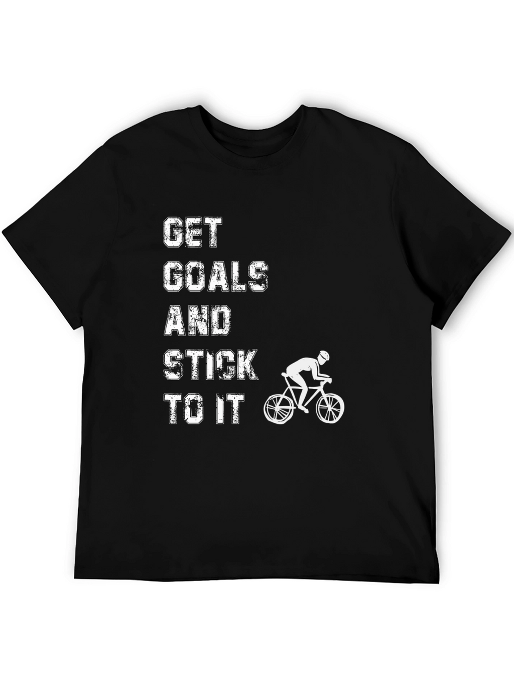 Motivational Cycling T-Shirt: Get Goals and Stick To It