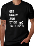 Motivational Cycling T-Shirt: Get Goals and Stick To It