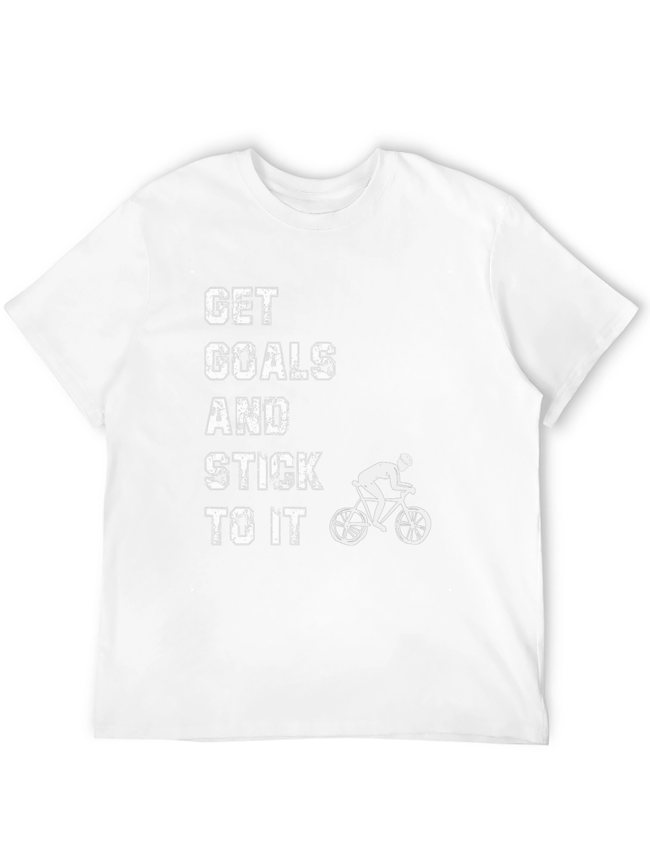 Motivational Cycling T-Shirt: Get Goals and Stick To It