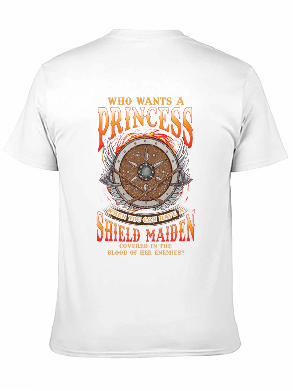 Shield Maiden Graphic Tee - Warrior Princess Design