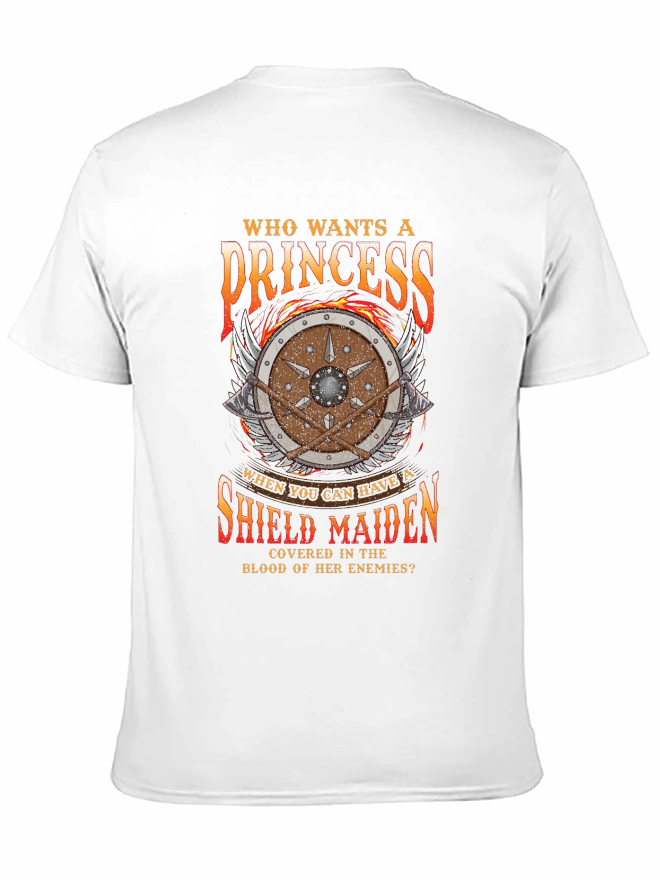 Shield Maiden Graphic Tee - Warrior Princess Design