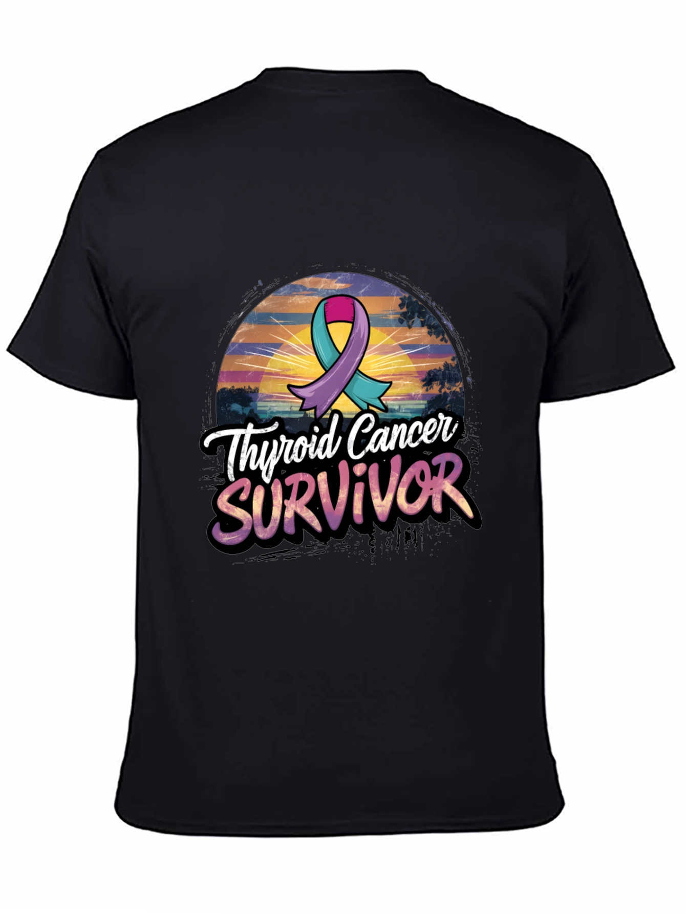 Thyroid Cancer Survivor Ribbon Graphic Tee