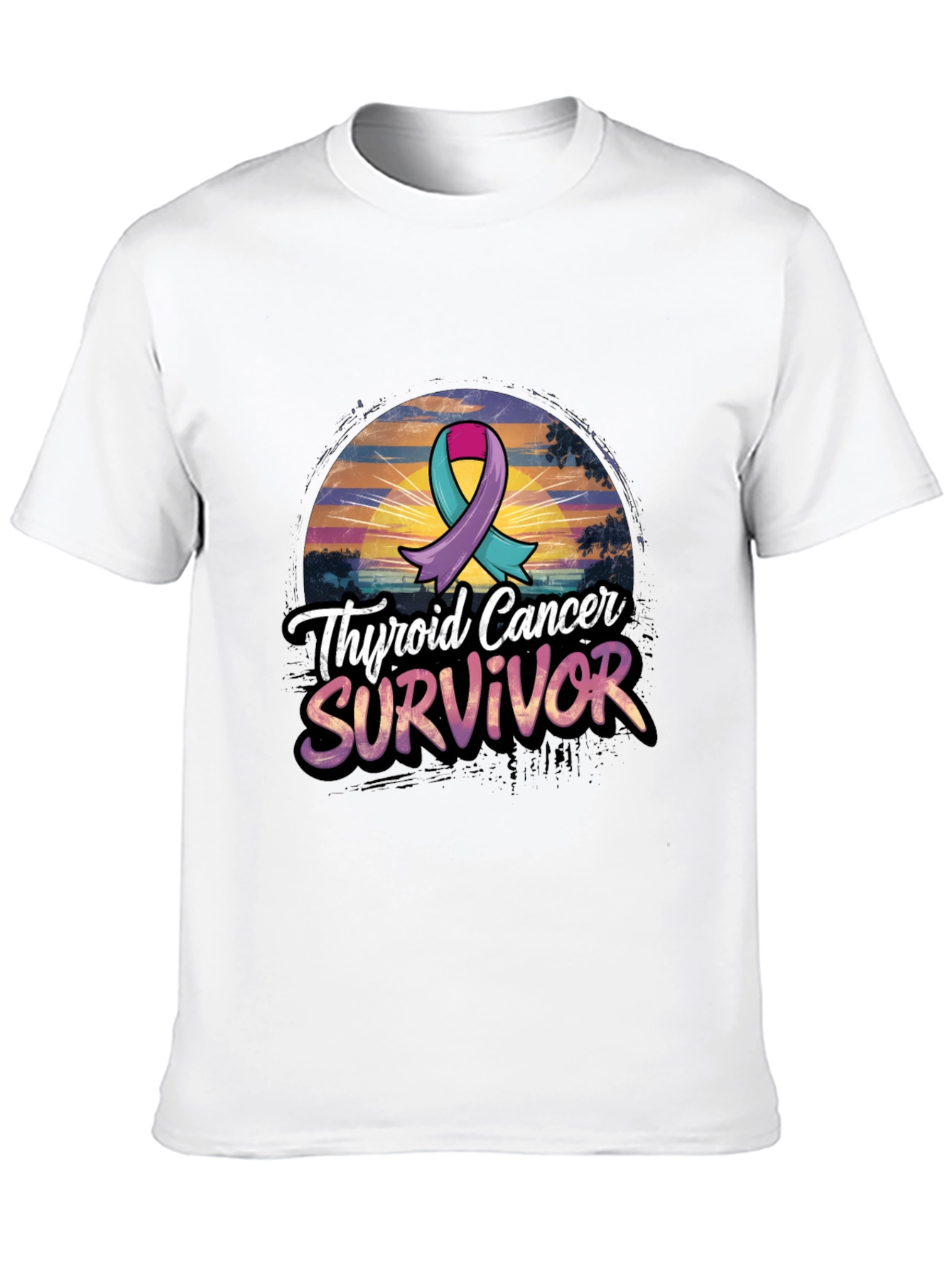 Thyroid Cancer Survivor Ribbon Graphic Tee