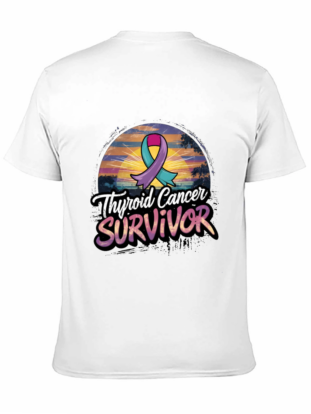 Thyroid Cancer Survivor Ribbon Graphic Tee