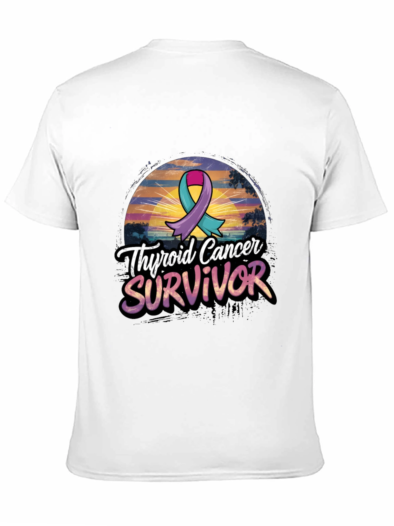 Thyroid Cancer Survivor Ribbon Graphic Tee
