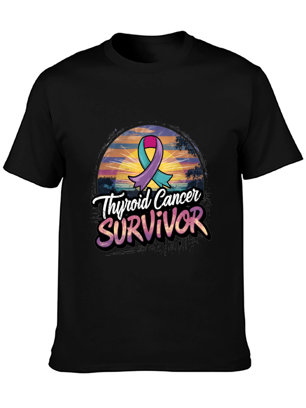 Thyroid Cancer Survivor Ribbon Graphic Tee