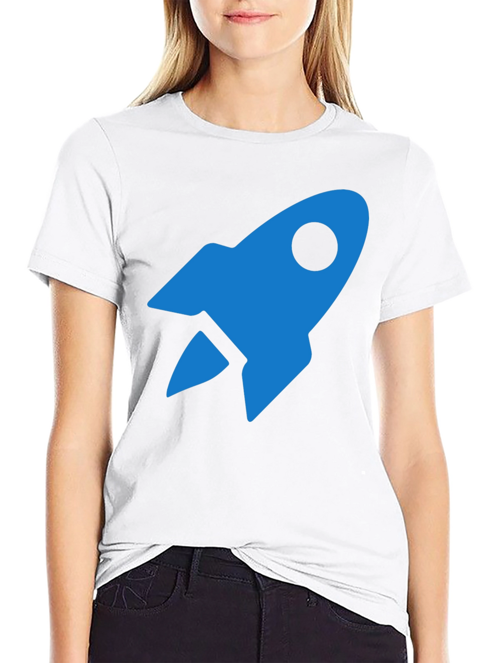 Blue Rocket Graphic Tee - Mens Black T-Shirt