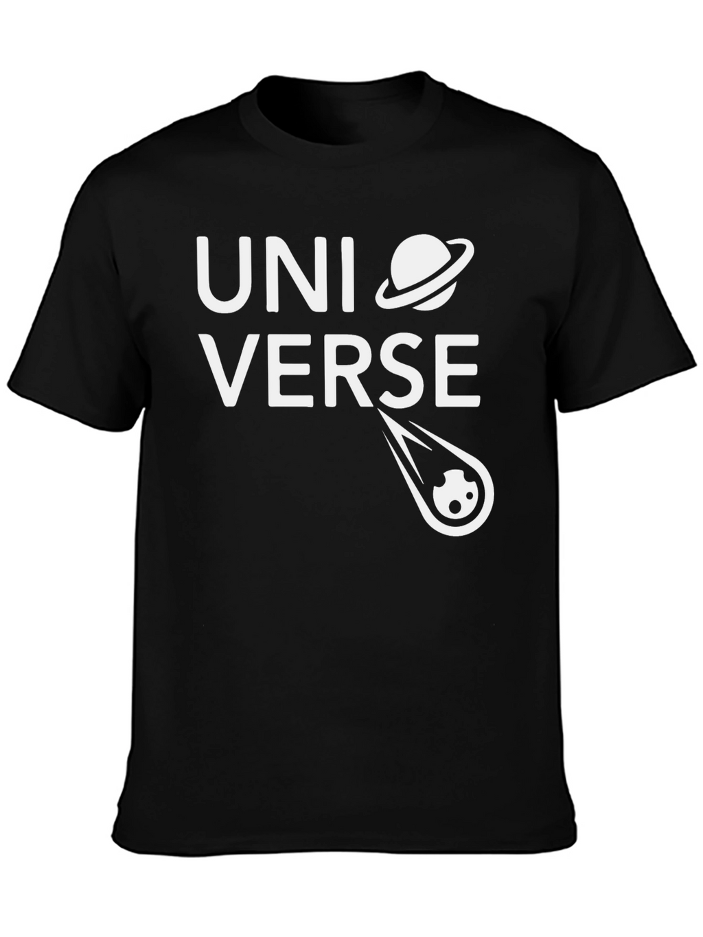 Universe Graphic Tee - Black Novelty T-Shirt