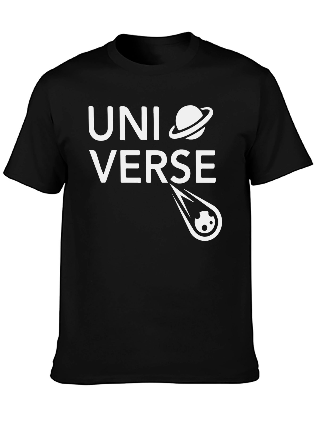 Universe Graphic Tee - Black Novelty T-Shirt