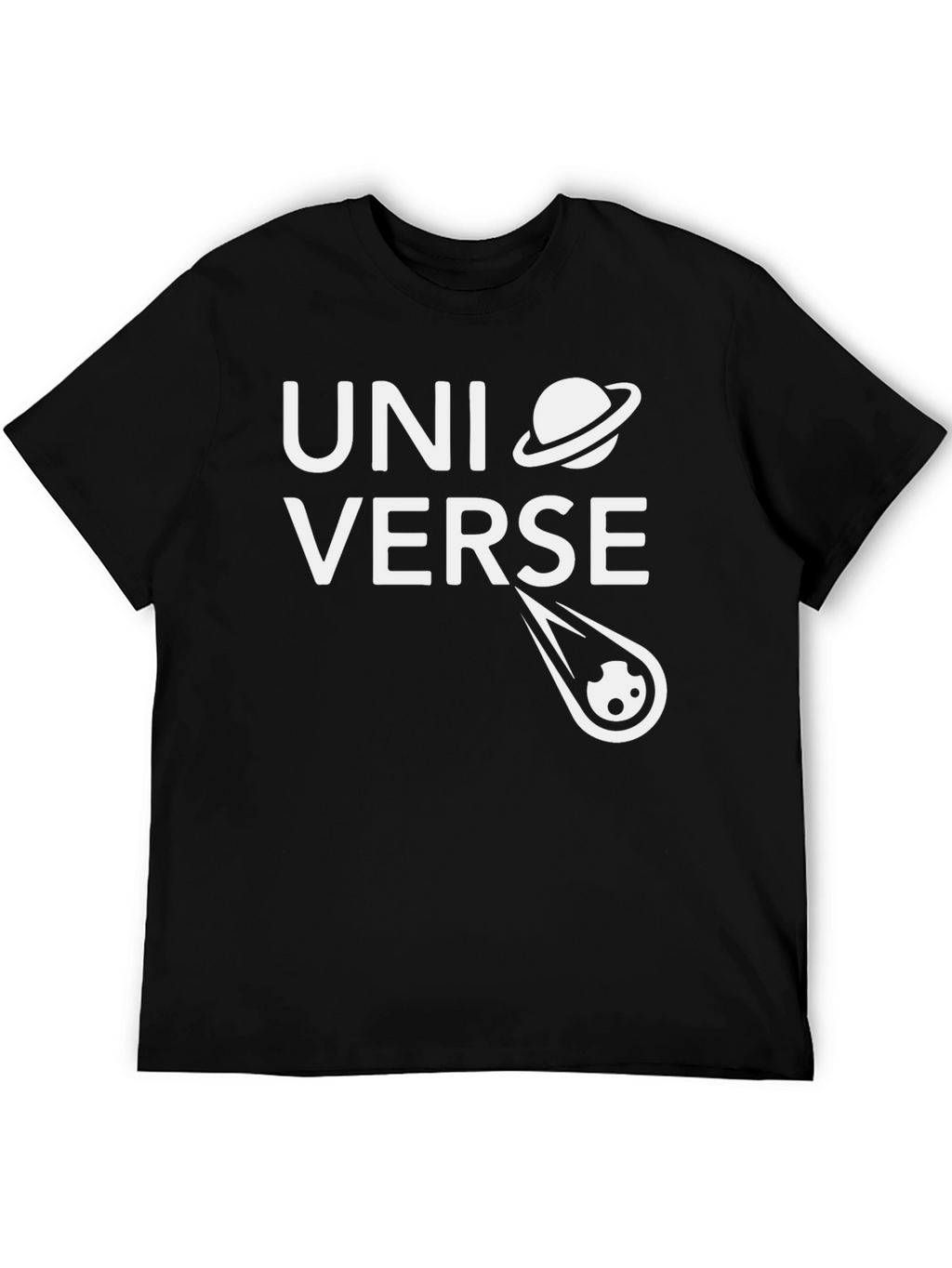 Universe Graphic Tee - Black Novelty T-Shirt