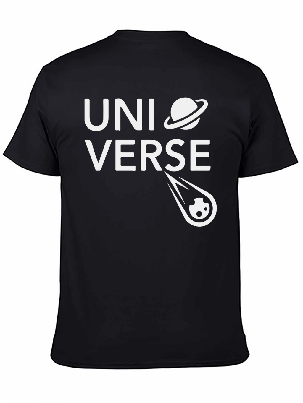 Universe Graphic Tee - Black Novelty T-Shirt
