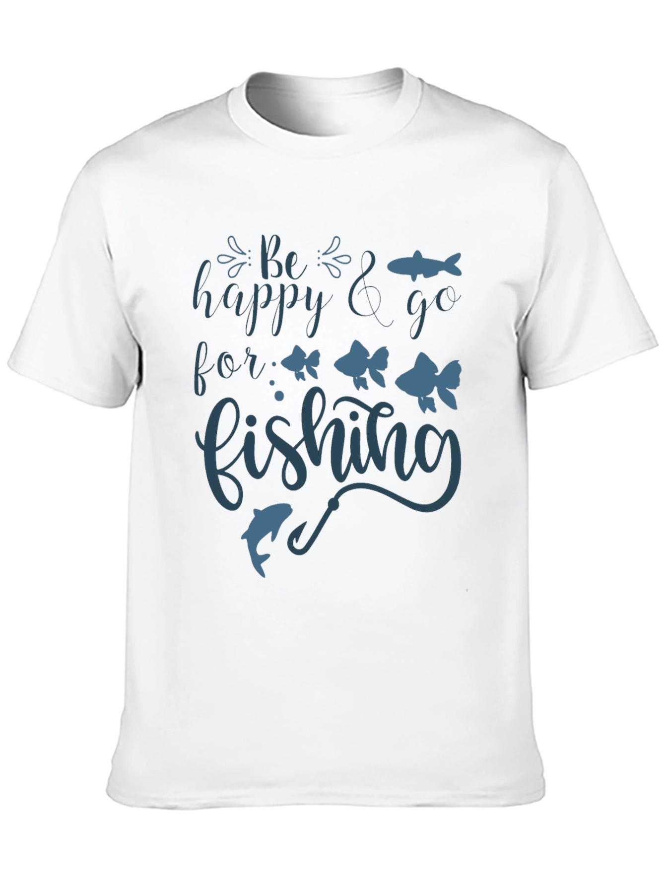 Be Happy & Go Fishing Graphic Tee