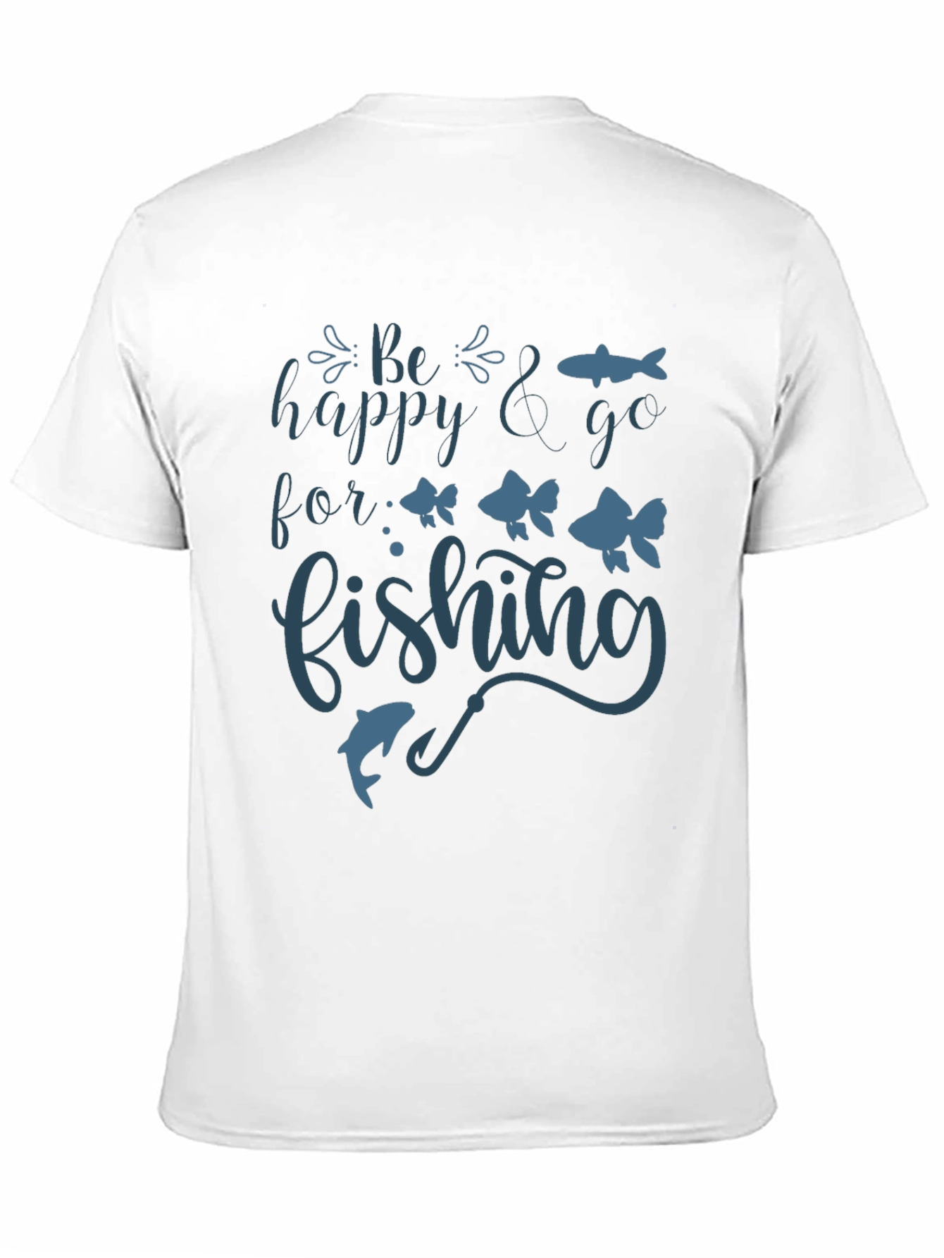 Be Happy & Go Fishing Graphic Tee