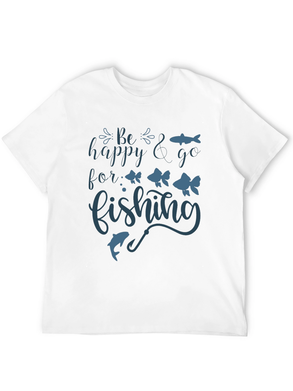 Be Happy & Go Fishing Graphic Tee