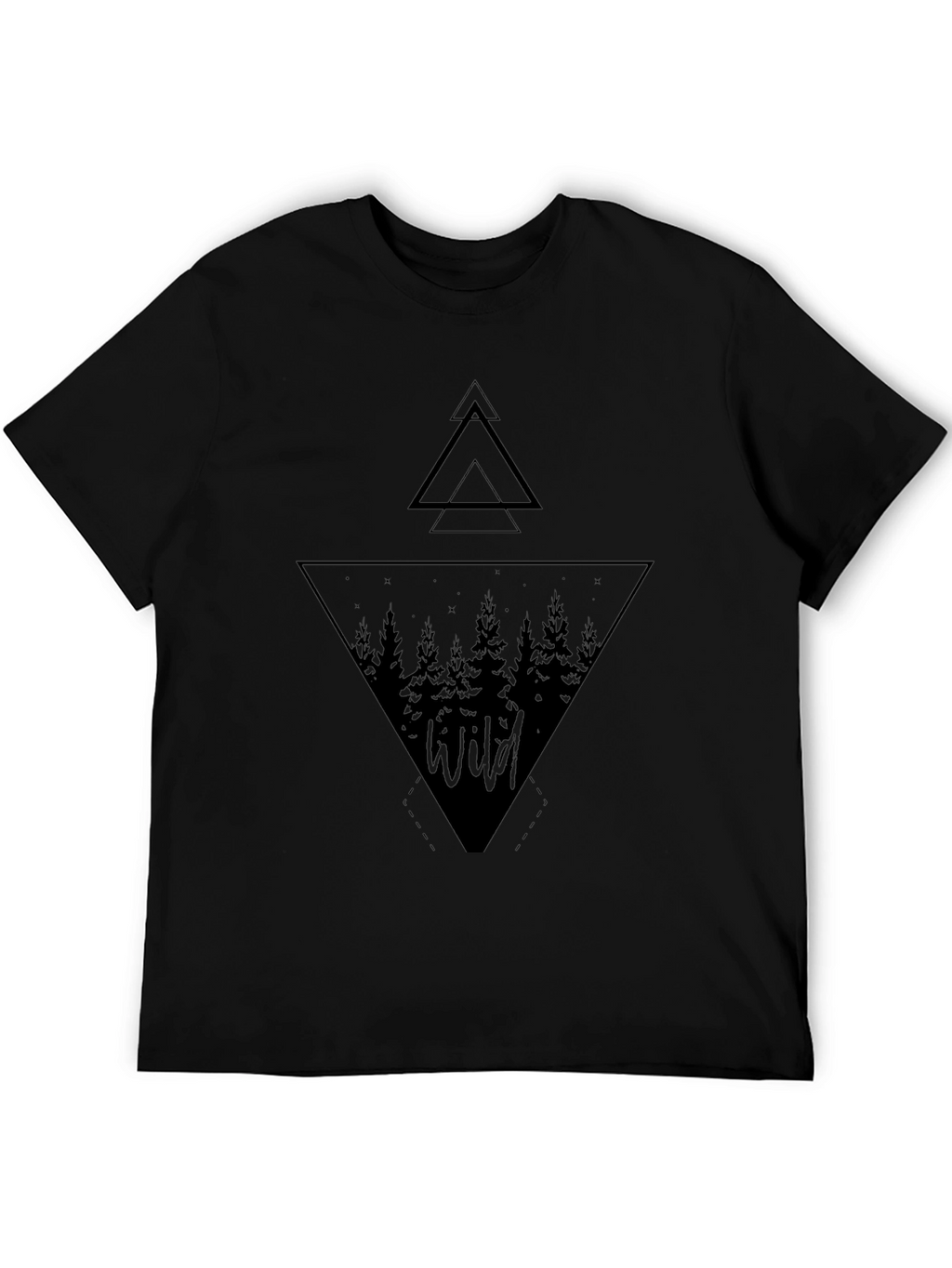 Wild Forest Graphic Tee - Mens Black T-Shirt