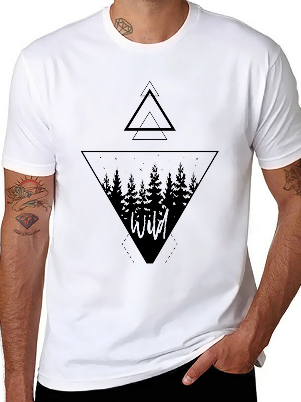 Wild Forest Graphic Tee - Mens Black T-Shirt