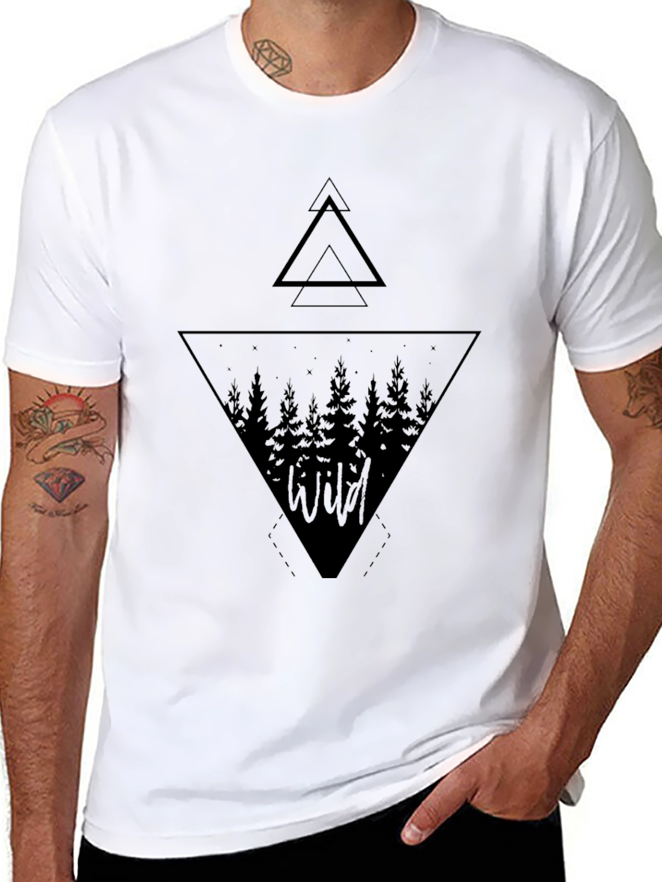 Wild Forest Graphic Tee - Mens Black T-Shirt