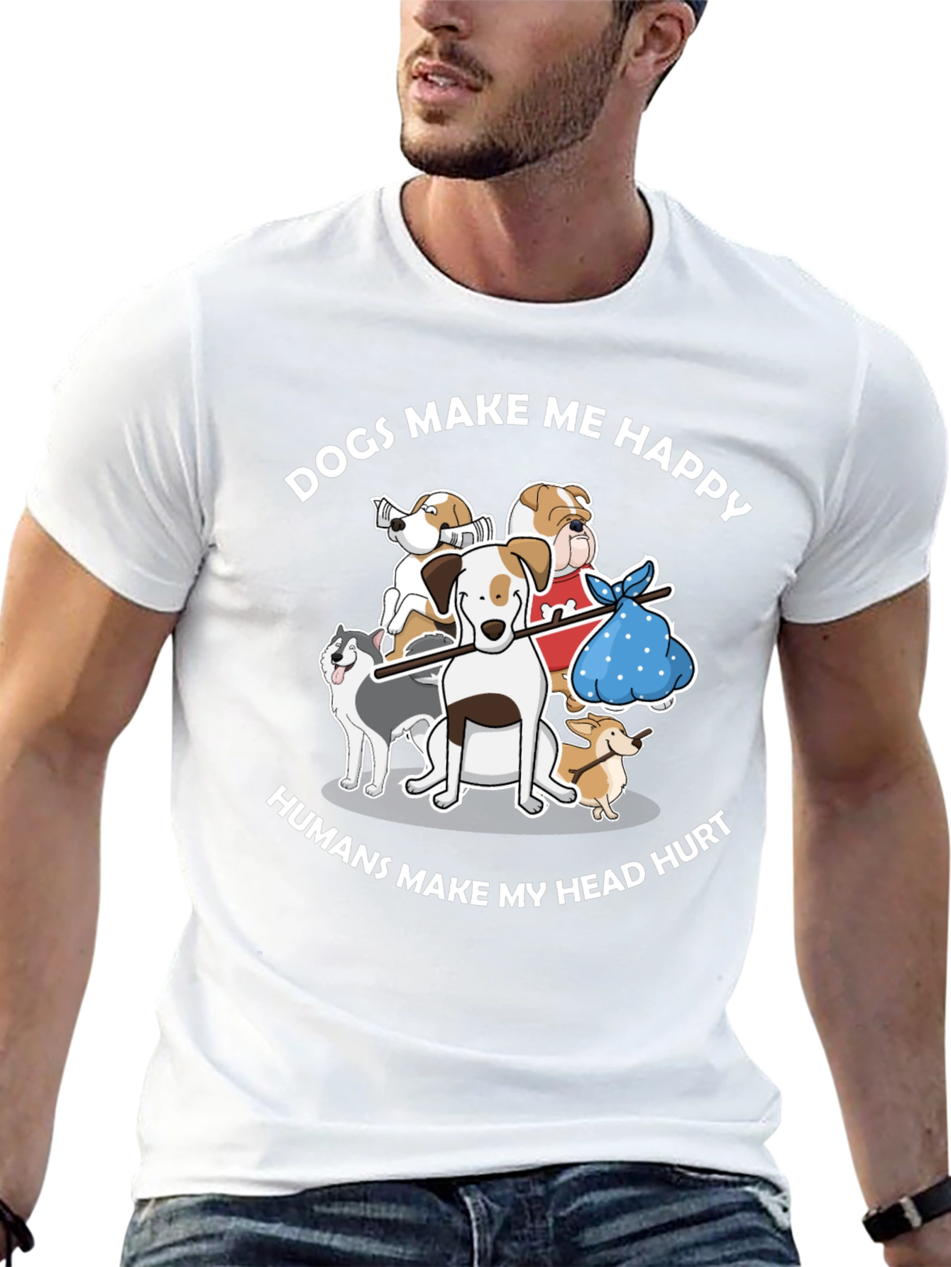 Dogs Make Me Happy T-Shirt