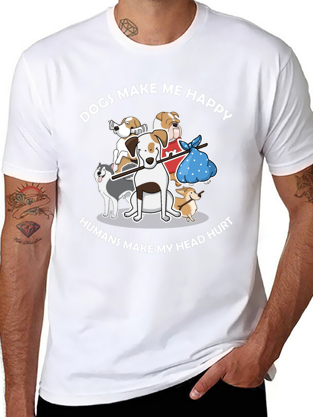 Dogs Make Me Happy T-Shirt