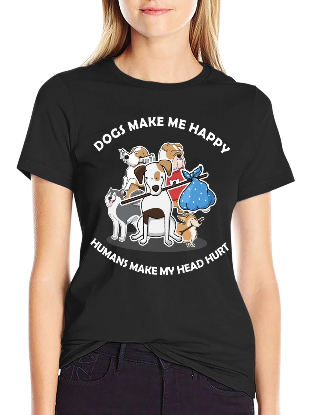 Dogs Make Me Happy T-Shirt
