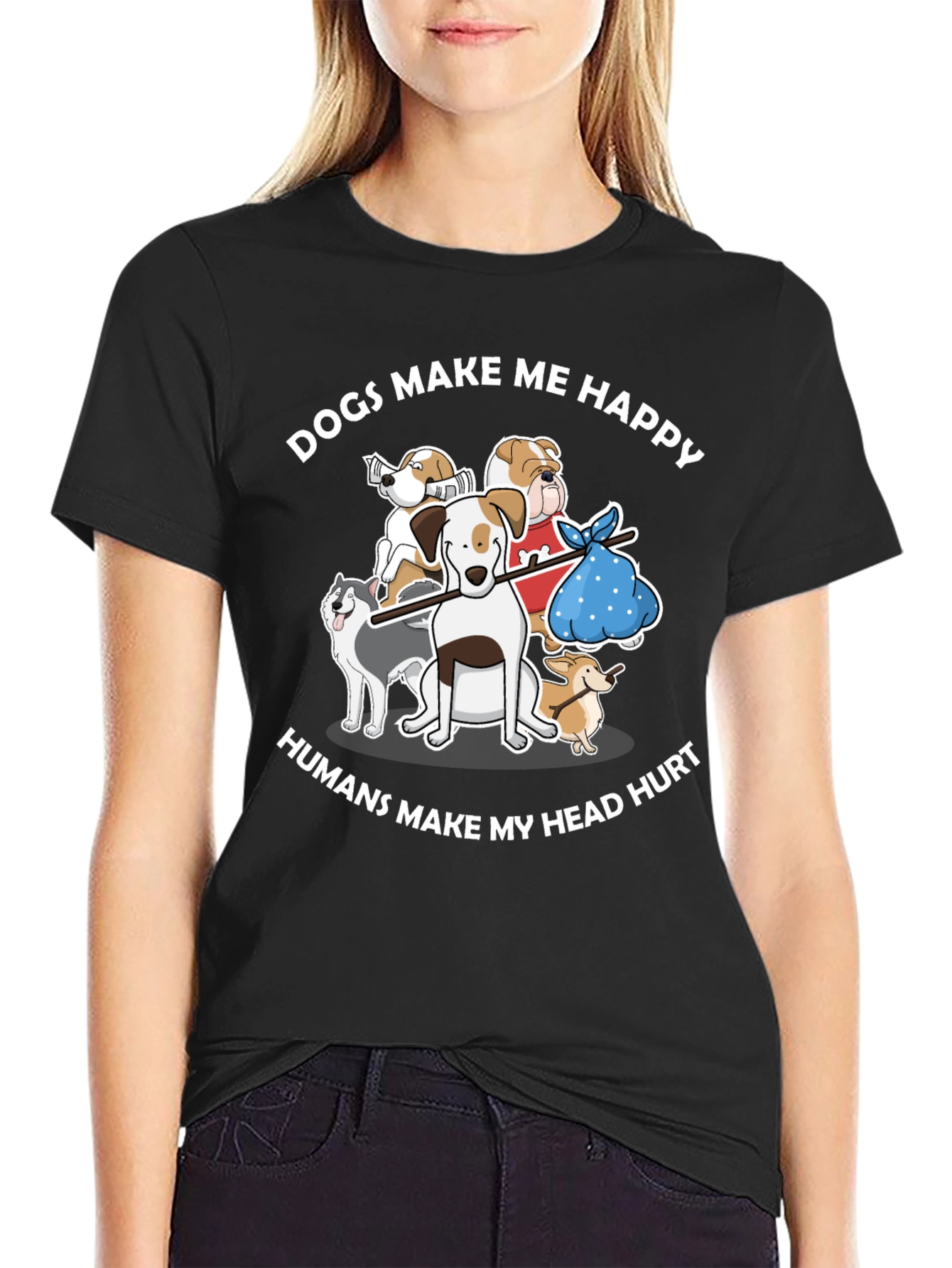 Dogs Make Me Happy T-Shirt