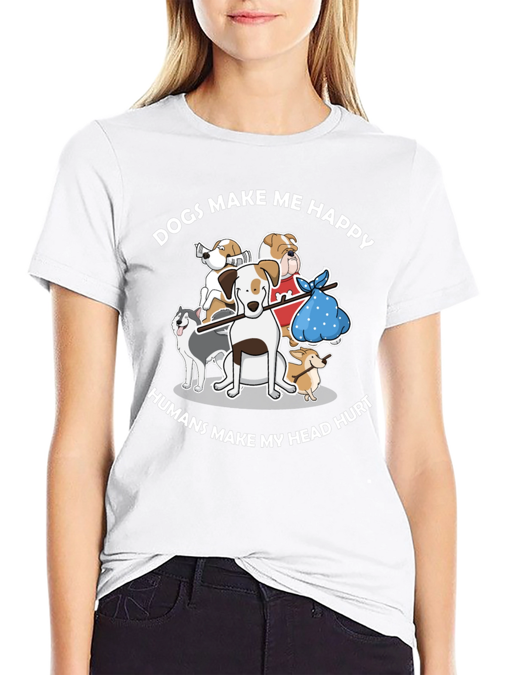 Dogs Make Me Happy T-Shirt