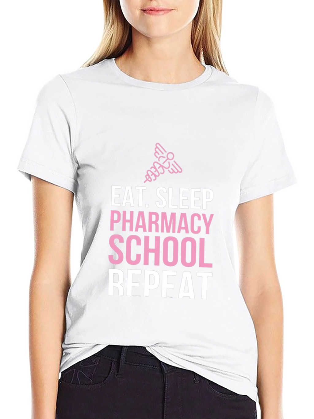 Eat Sleep Pharmacy School Repeat Graphic Tee