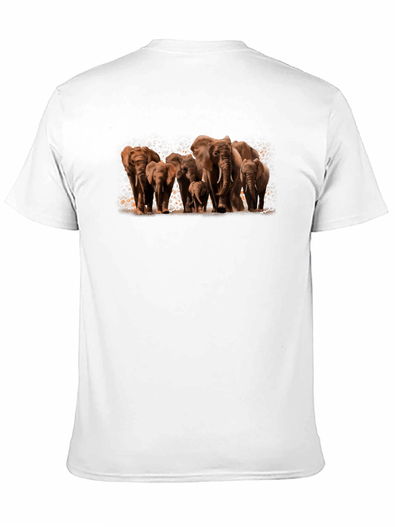 Elephant Family Graphic Tee - Black Cotton Comfort