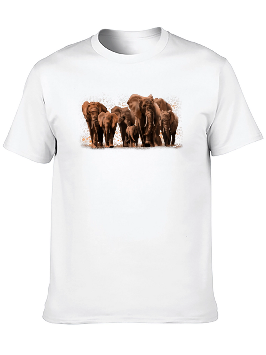 Elephant Family Graphic Tee - Black Cotton Comfort