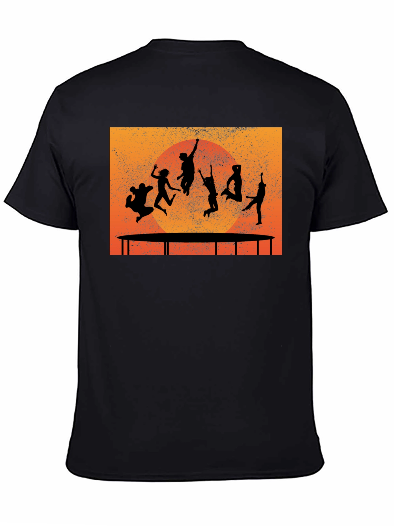Trampoline Silhouette Graphic T-Shirt - Black