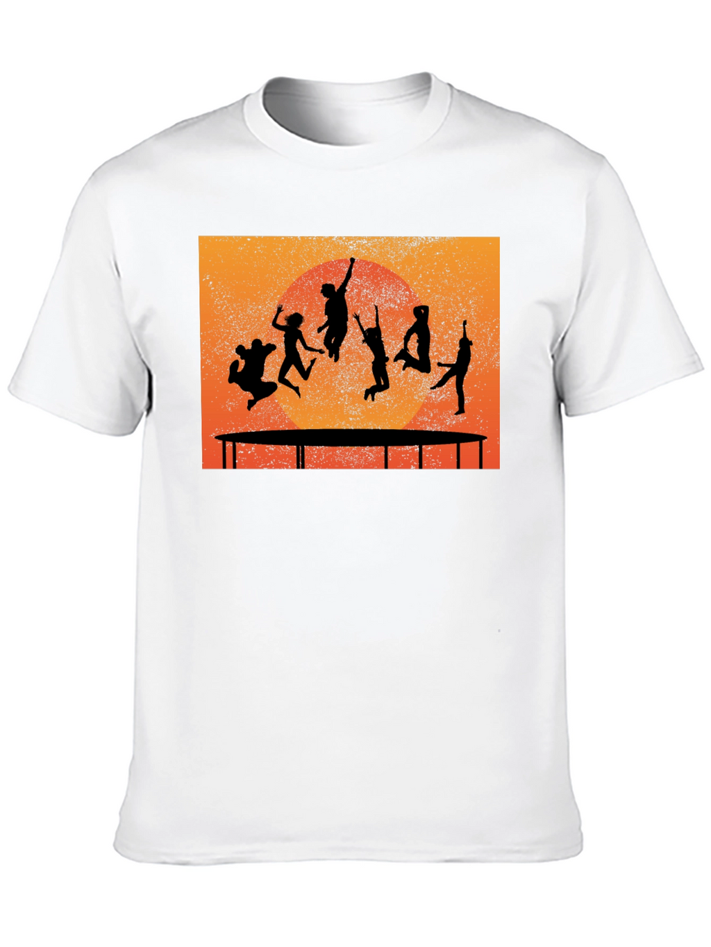 Trampoline Silhouette Graphic T-Shirt - Black