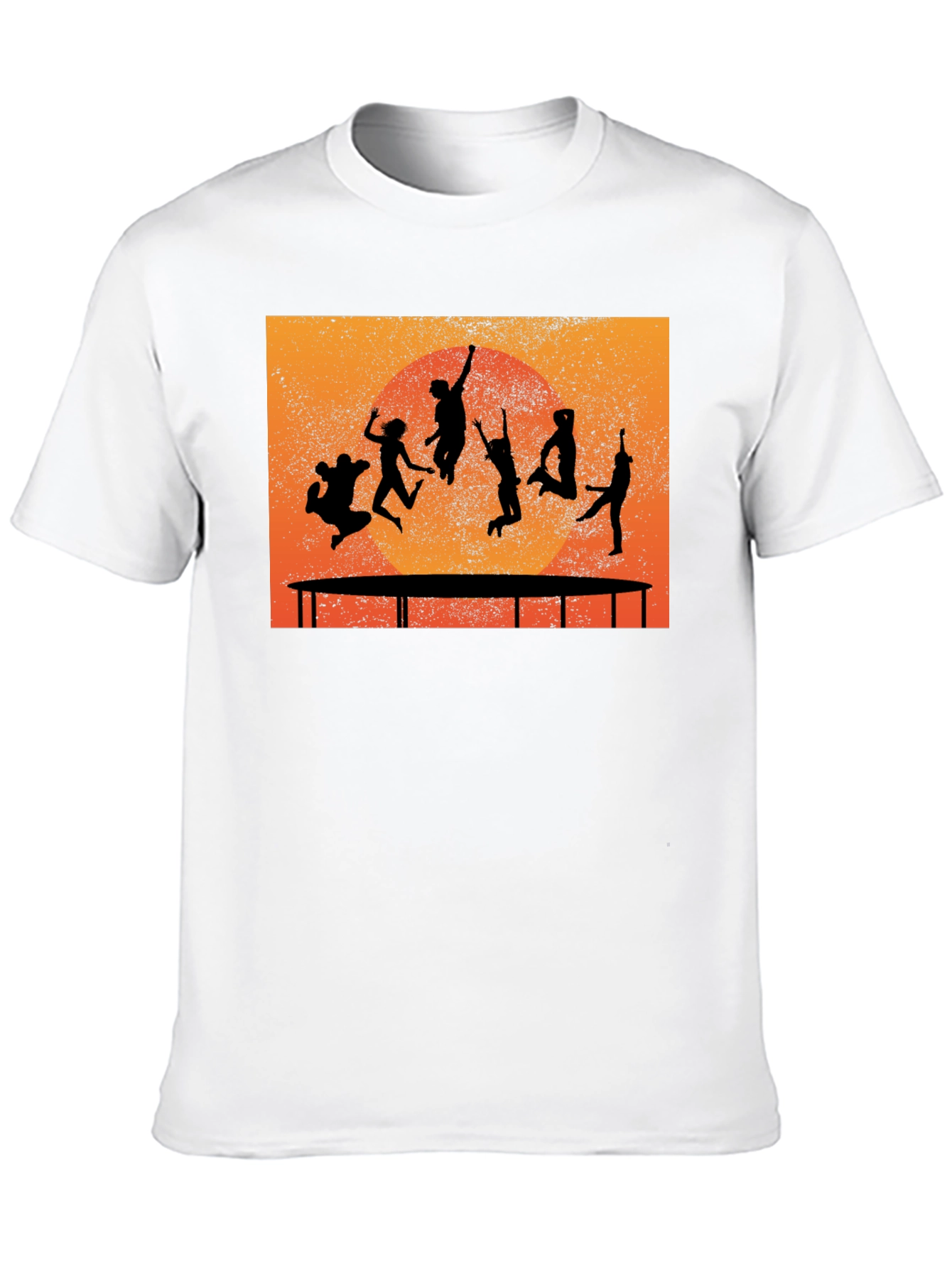 Trampoline Silhouette Graphic T-Shirt - Black
