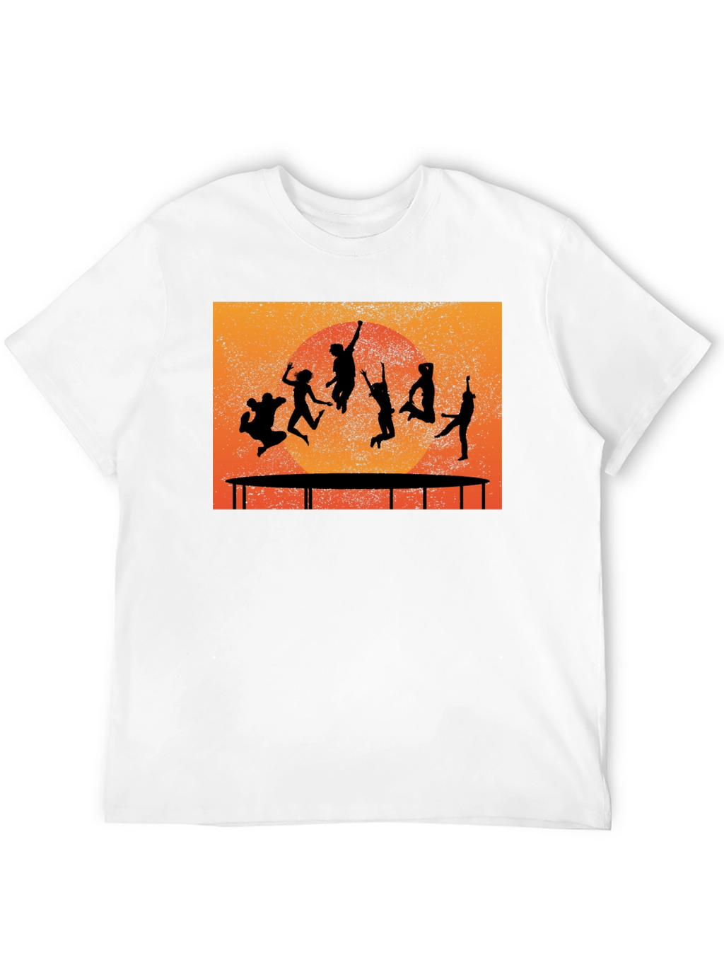 Trampoline Silhouette Graphic T-Shirt - Black