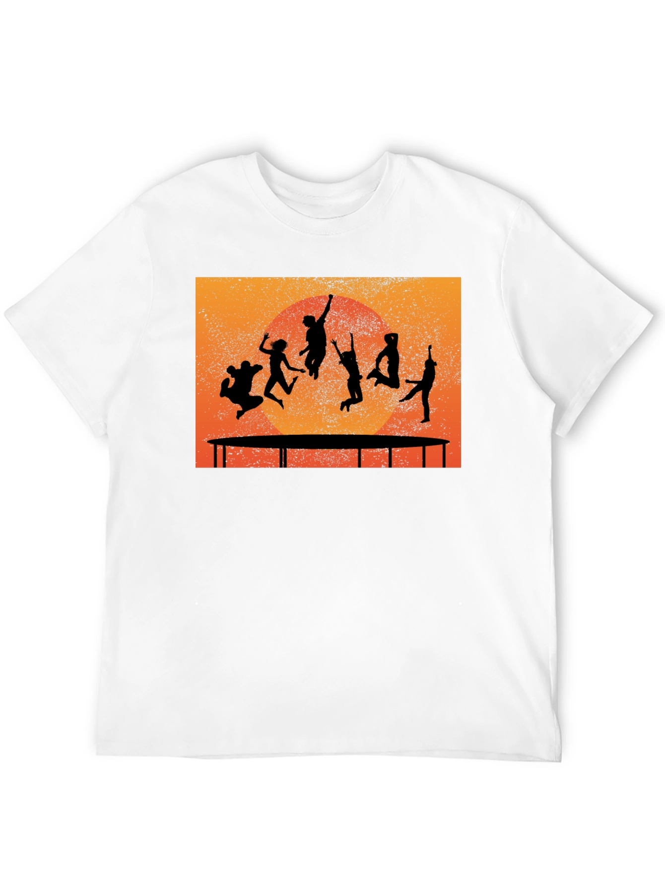Trampoline Silhouette Graphic T-Shirt - Black