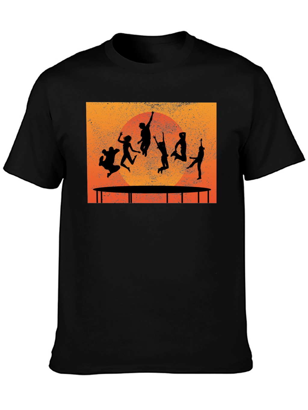Trampoline Silhouette Graphic T-Shirt - Black