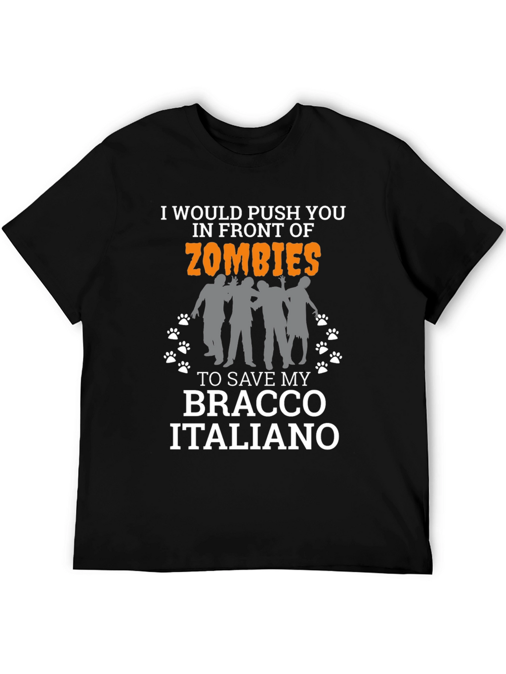 Zombie Bracco Italiano Dog Lover T-Shirt