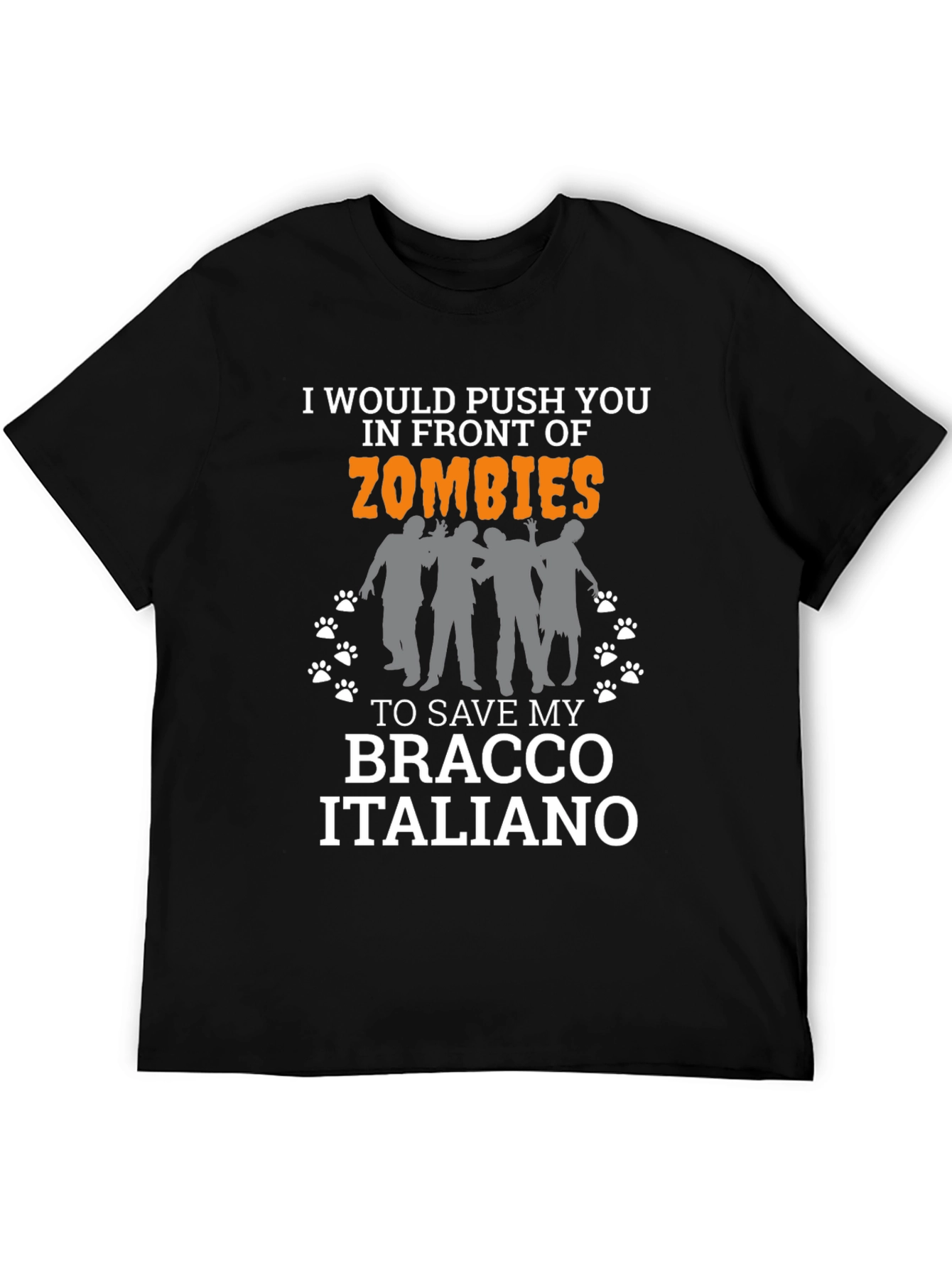 Zombie Bracco Italiano Dog Lover T-Shirt