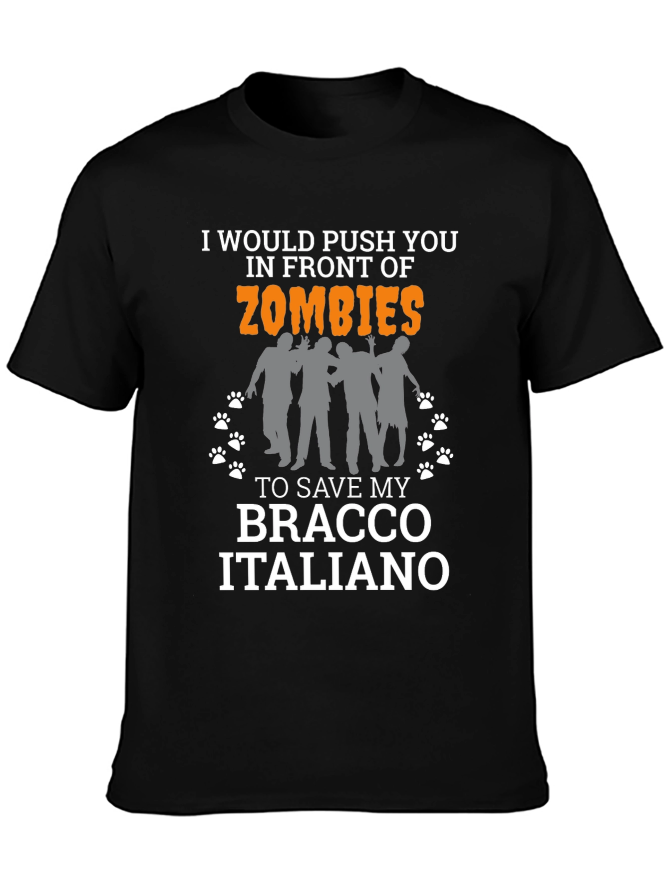 Zombie Bracco Italiano Dog Lover T-Shirt