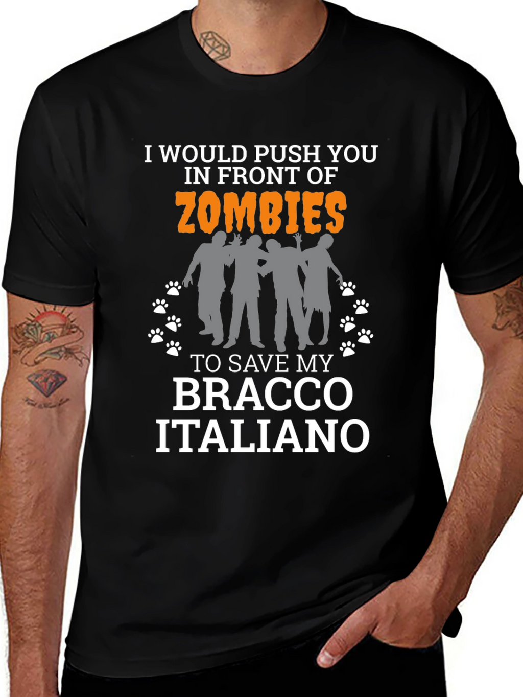 Zombie Bracco Italiano Dog Lover T-Shirt