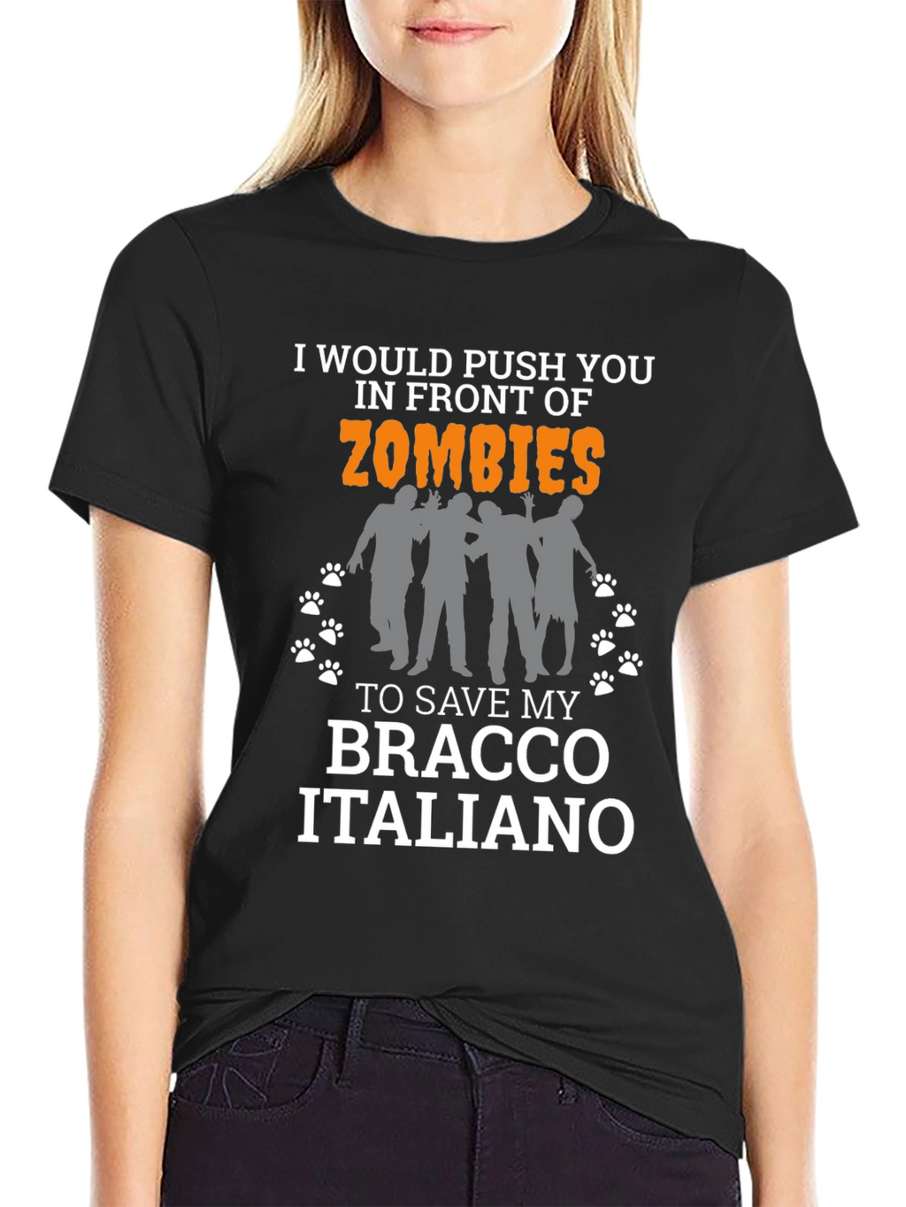 Zombie Bracco Italiano Dog Lover T-Shirt