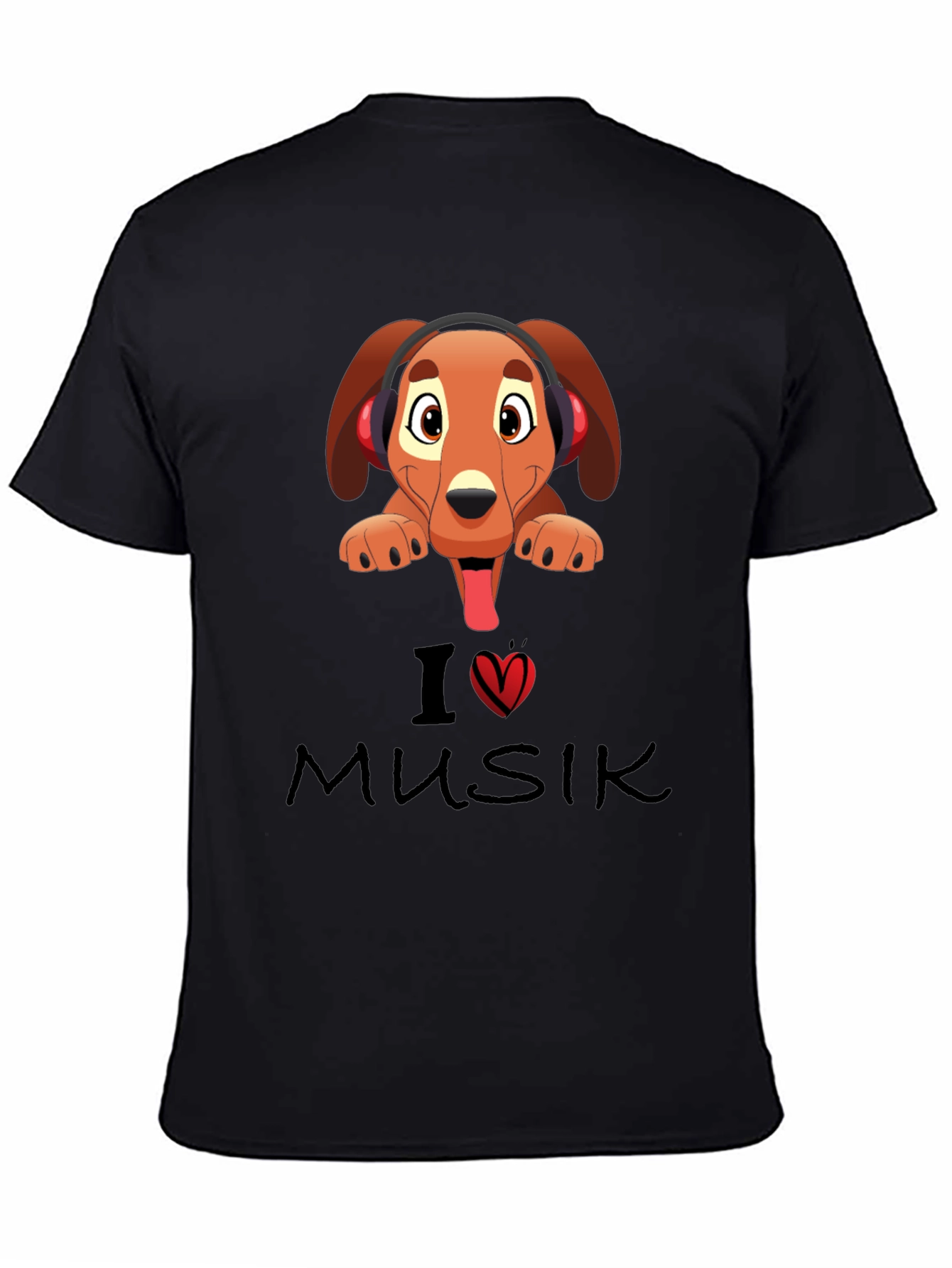 I Love Music Dog T-Shirt