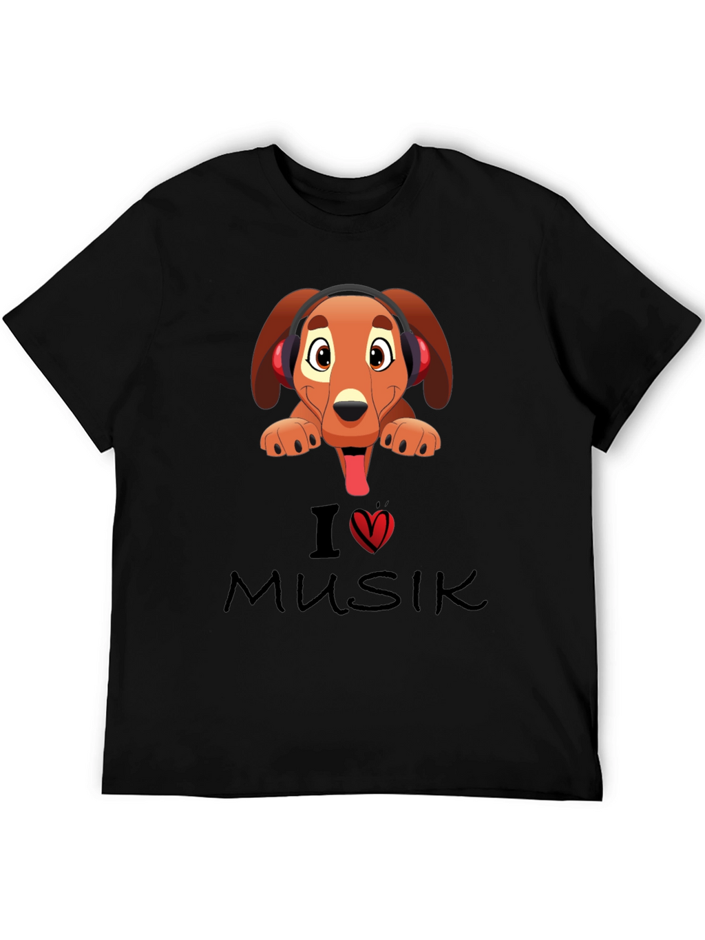 I Love Music Dog T-Shirt