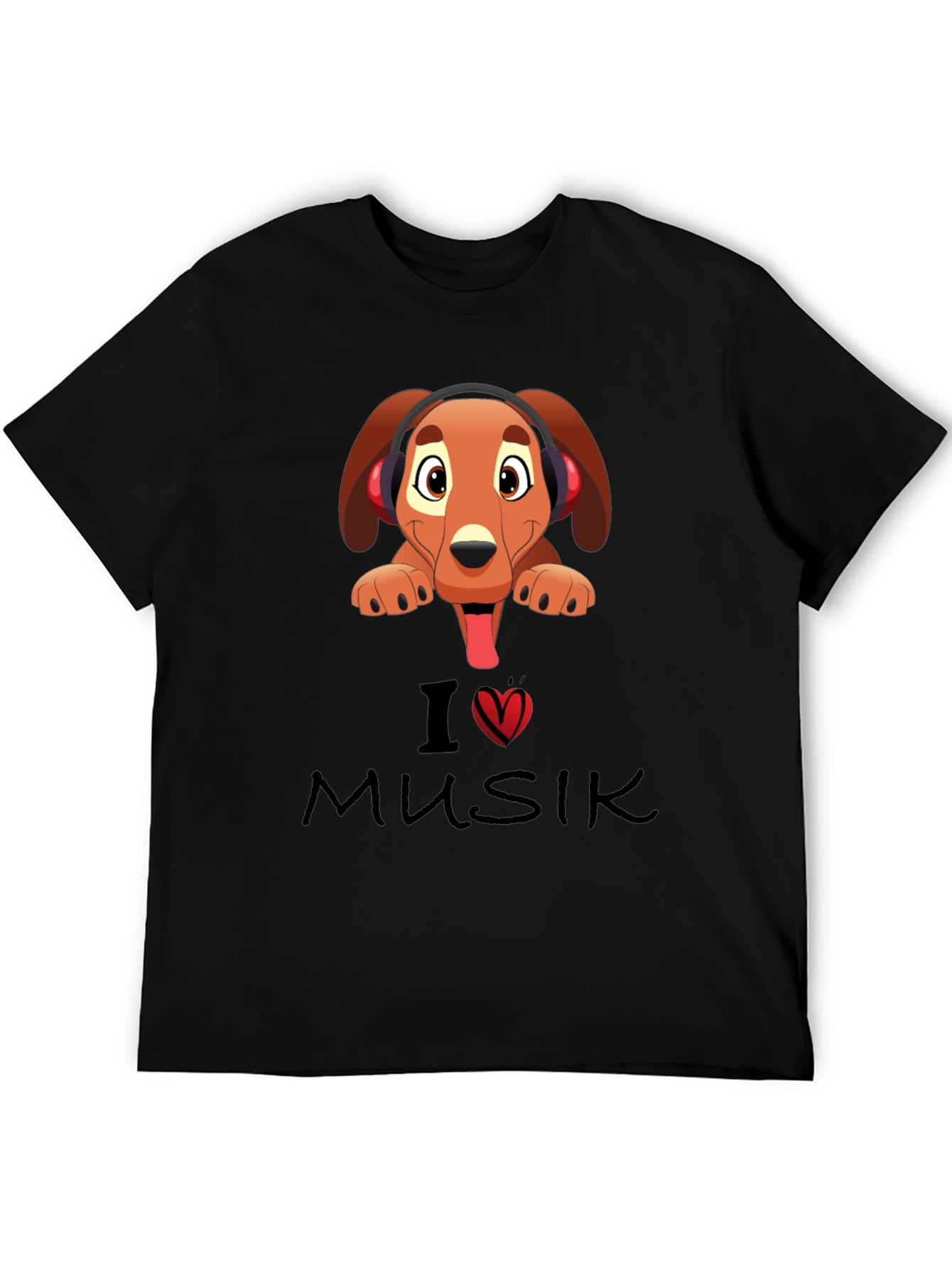 I Love Music Dog T-Shirt