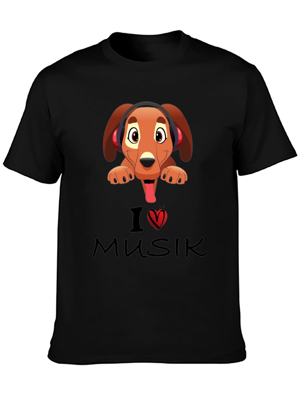 I Love Music Dog T-Shirt